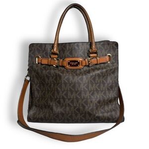 Michael Kors Brown and Tan Signature Briefcase